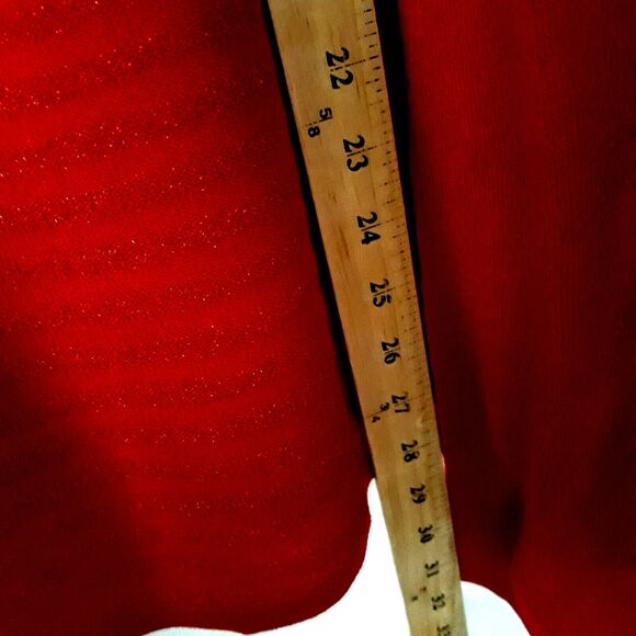 Charter Club Sweater with Attached Underlayer Open Women 3X Red Metallic - Picture 8 of 11